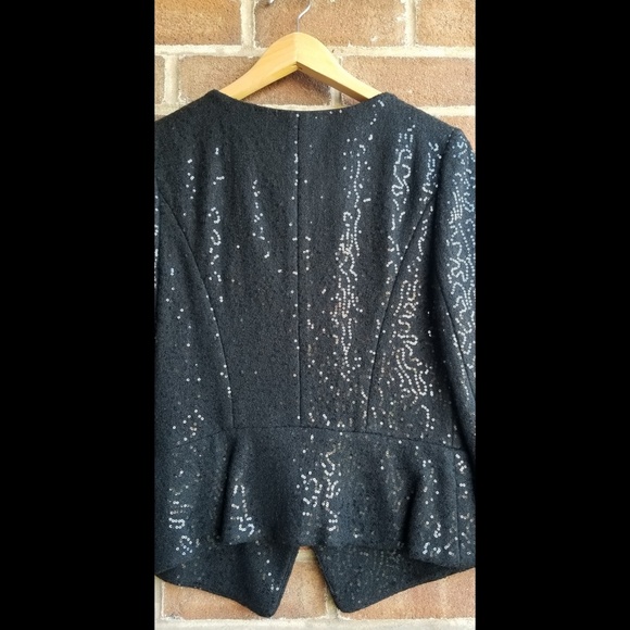 Wool BRAND NEW Banana Republic Monogram Sequin Jacket New years - Picture 5 of 11